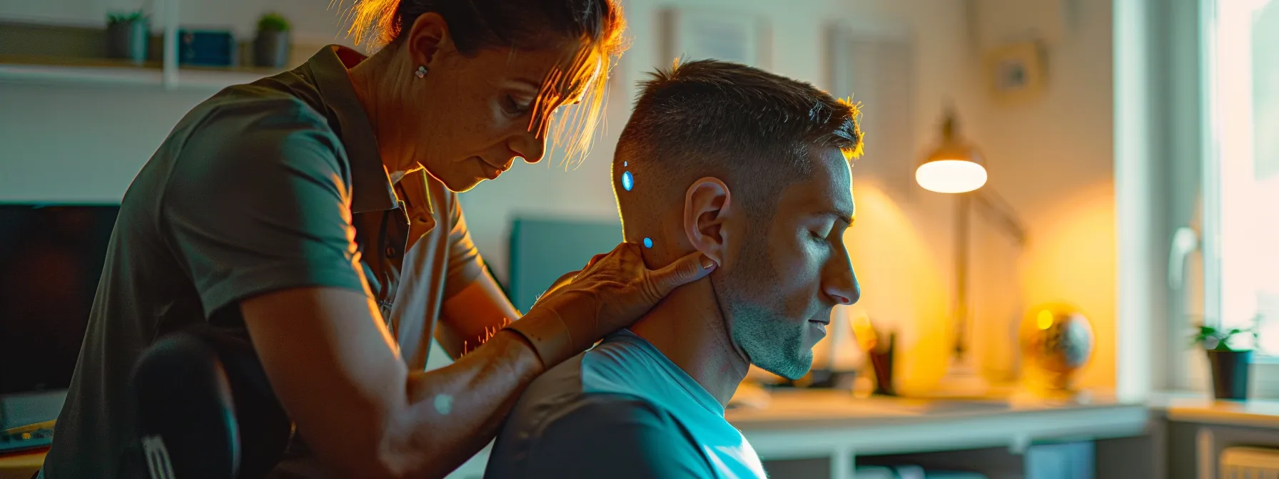 a sports chiropractor performs targeted adjustments on an athlete following a competition.