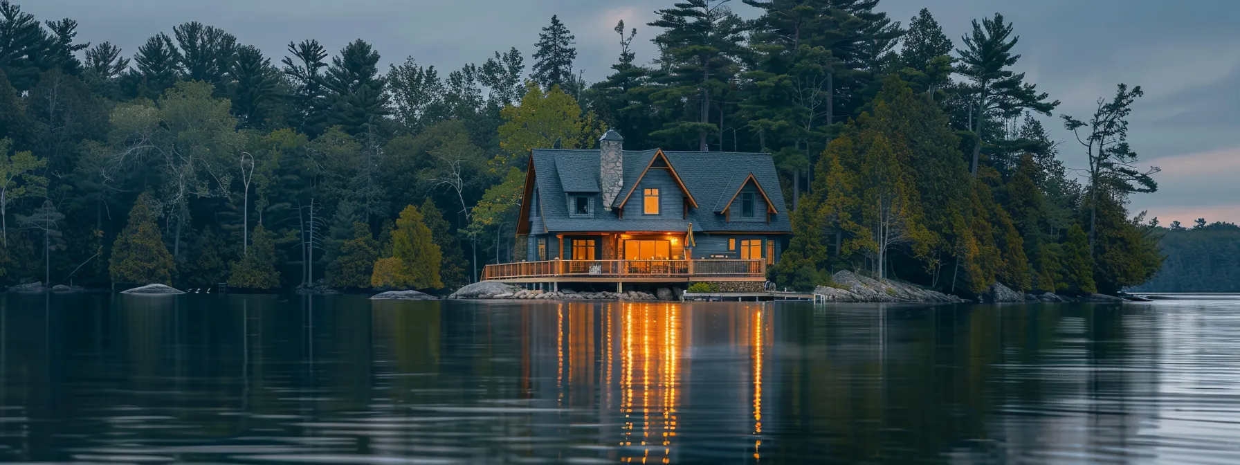 A cozy cottage surrounded by trees in Ontario, ideal for year-round living